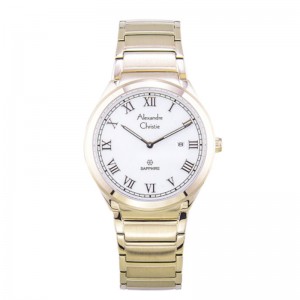 Alexandre Christie AC 8538 Light Gold White MDBCGSL Saphhire